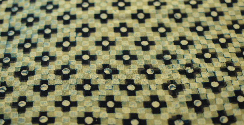 Ajrakh . Natural Color Cotton Fabric ~ 29 { Per meter }